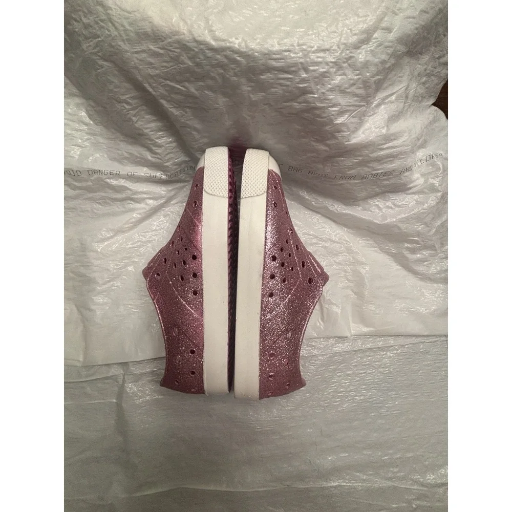 DSG Girls Y3 Glitter Water Sandals‎ Pink White EVA Slip-On Beach Pool